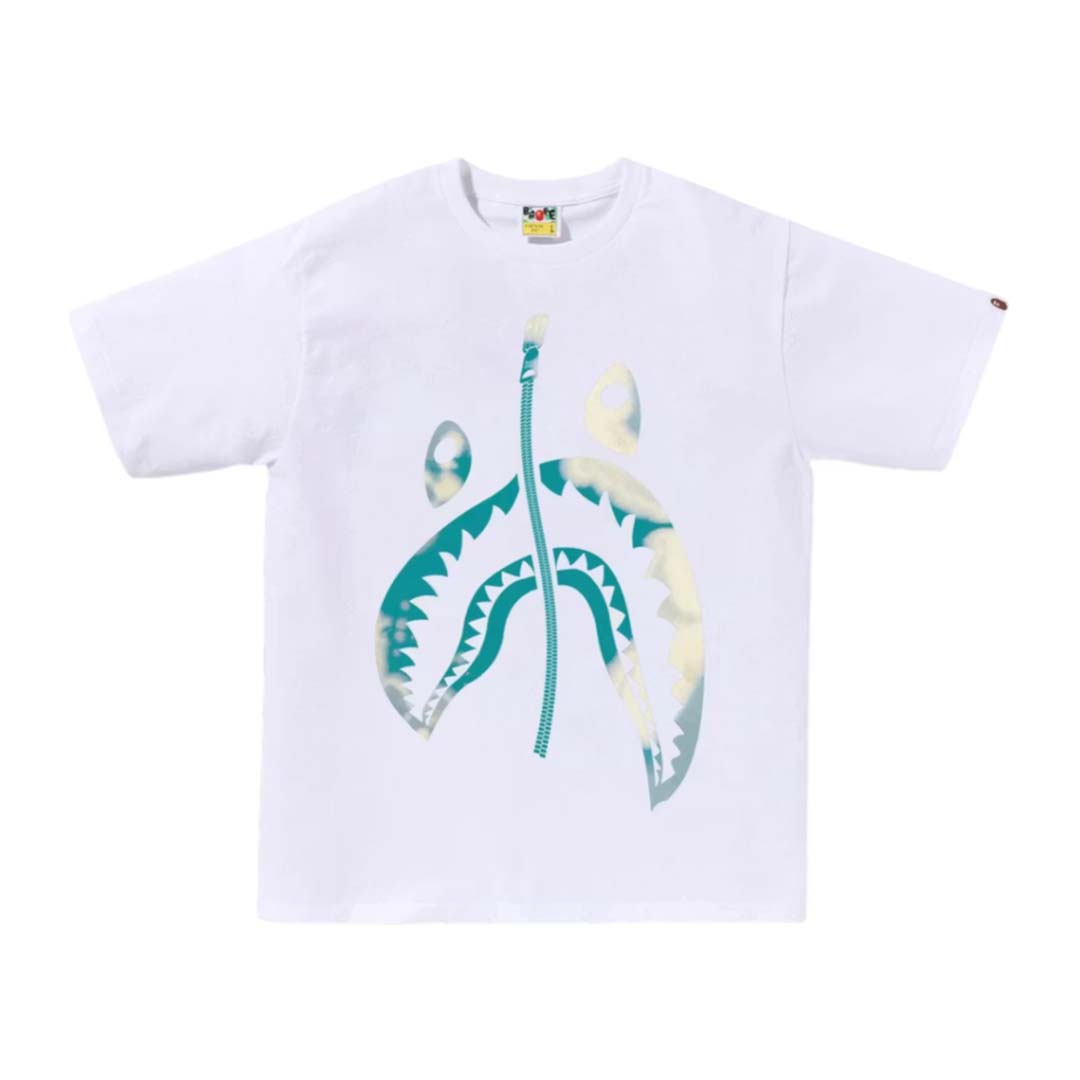 BAPE Tie Dye Twist Shark Tee White Blue by Bape - NWAHYPE No.1 for streetwear T-Shirts in USA