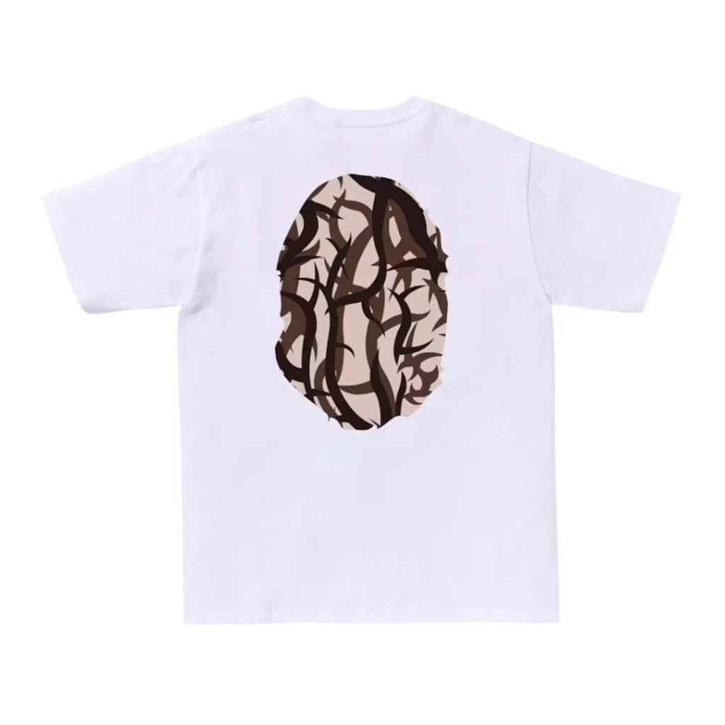 BAPE Trial Camo Big Ape Head Tee White/Beige by Bape - NWAHYPE No.1 for streetwear T-Shirts in USA