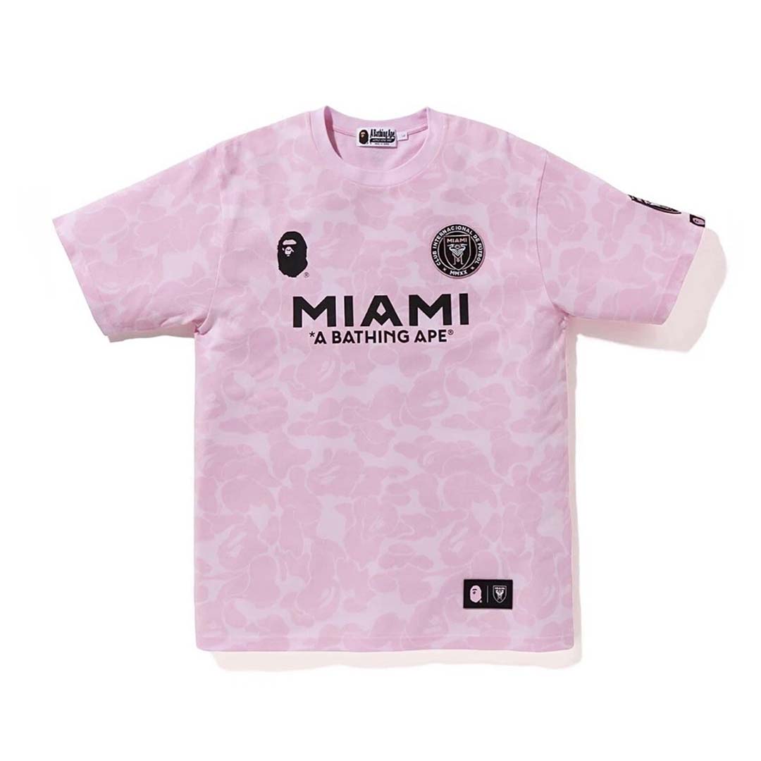 Bape x Inter Miami CF Camo Tee Pink by Bape - NWAHype 1 for streetwear T-Shirts in USA