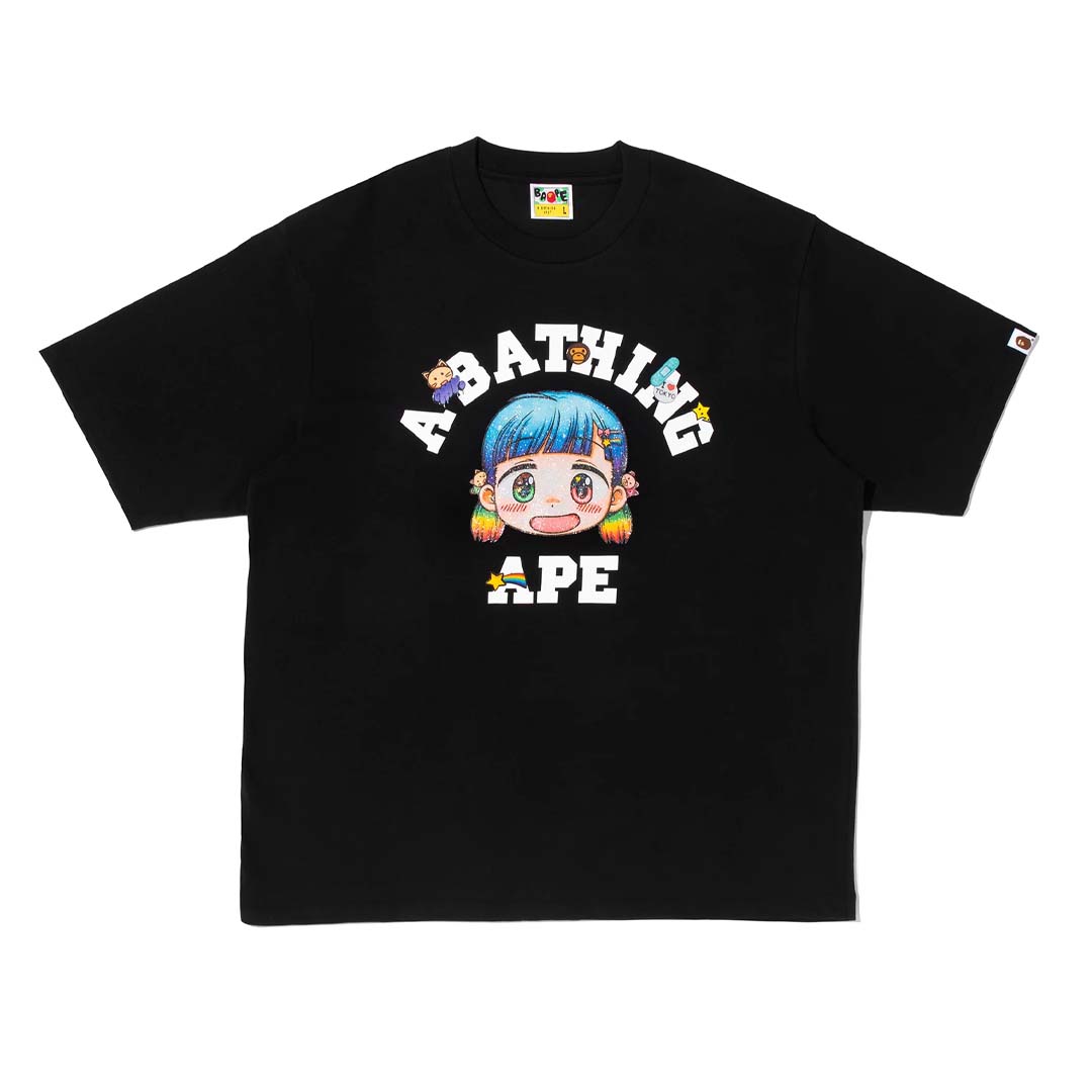 BAPE x Mr. College Tee Black by Bape - NWAHYPE No.1 for streetwear T-Shirts in USA