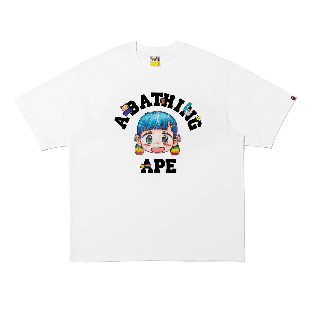 BAPE x Mr. College Tee White by Bape - NWAHYPE No.1 for streetwear T-Shirts in USA