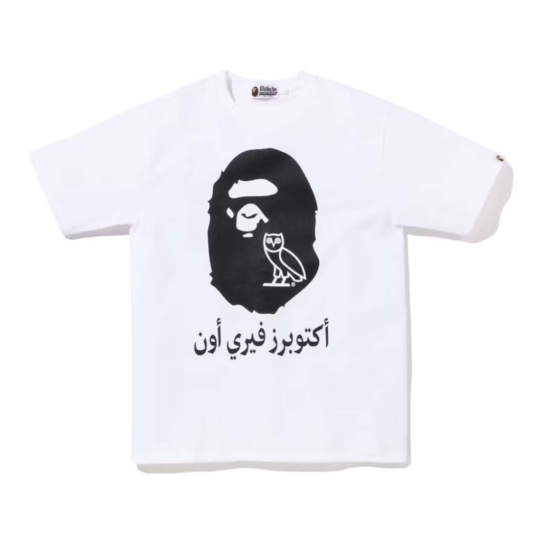 Bape x OVO Big Head White Black Tee by Bape - NWAHYPE No.1 for streetwear T-Shirts in USA