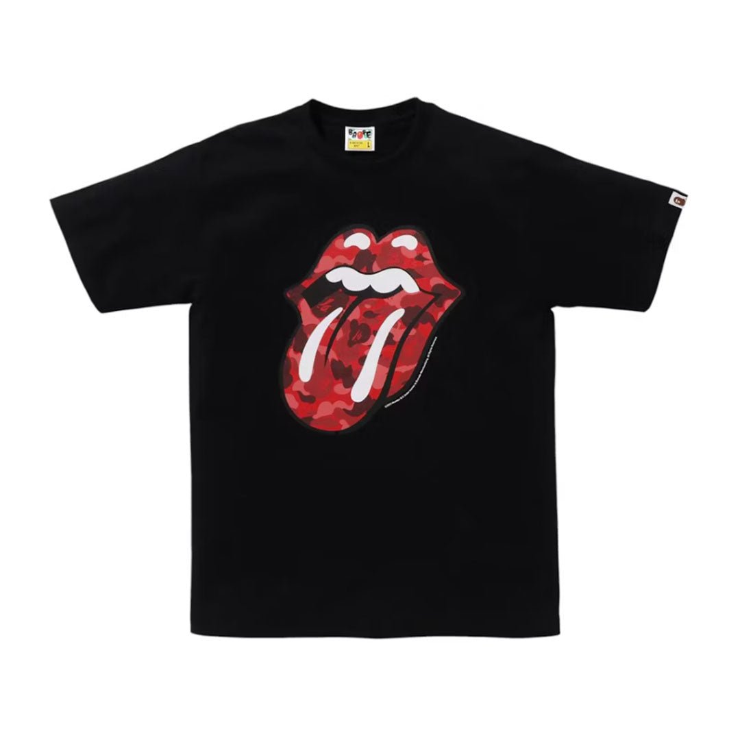 BAPE x Rolling Stones Tee Black by Bape - NWAHype No.1 for streetwear T-Shirts in USA