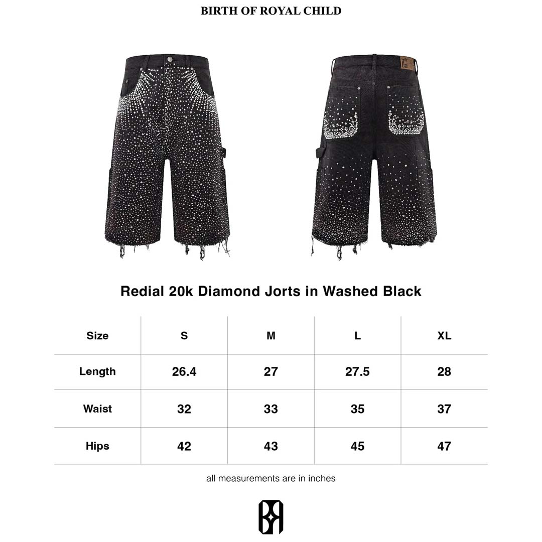 Birth of Royal Child Redial Diamond Shorts Black by Birth of Royal Child - NWAHYPE No.1 for streetwear Shorts in USA