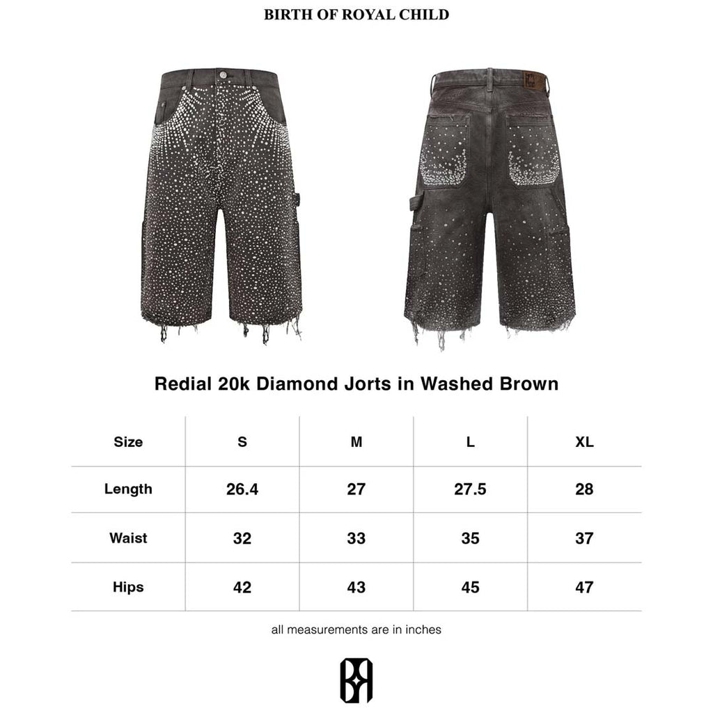 Birth of Royal Child Redial Diamond Shorts Brown by Birth of Royal Child - NWAHYPE No.1 for streetwear Shorts in USA