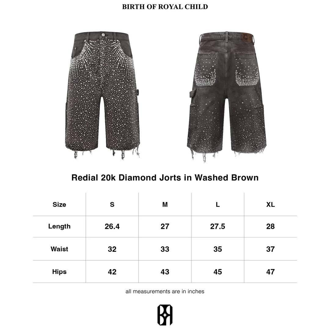 Birth of Royal Child Redial Diamond Shorts Brown by Birth of Royal Child - NWAHYPE No.1 for streetwear Shorts in USA