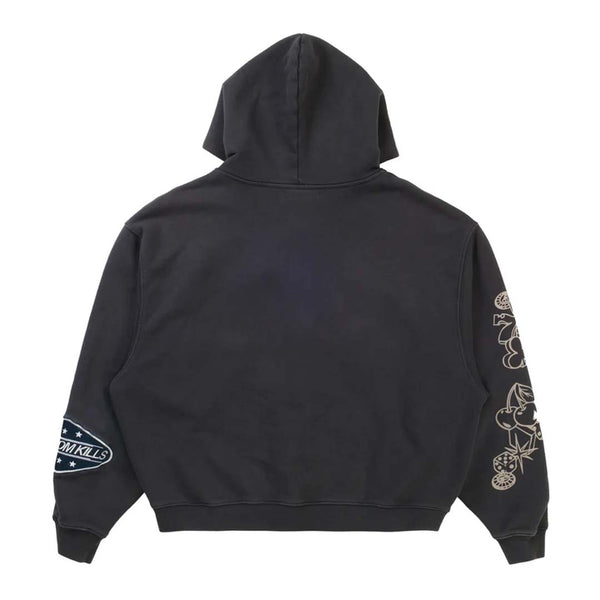 Boredom Kills Hi Rollers Zip Up Hoodie Black by Boredom Kills - NWAHYPE No.1 for streetwear Hoodies in USA