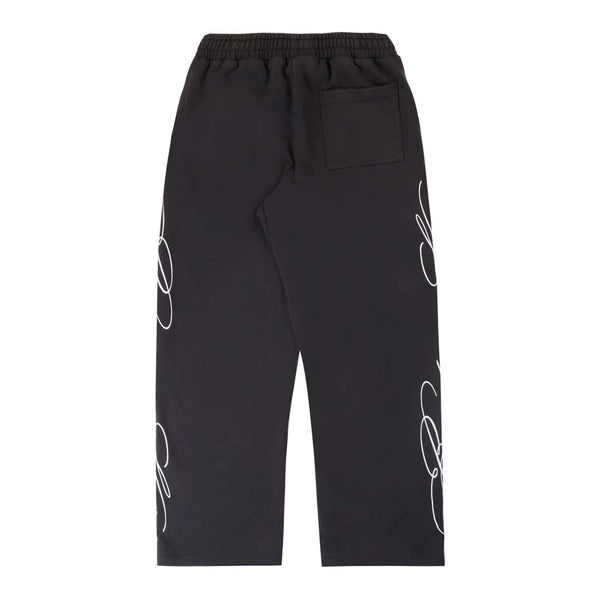 Boredom Kills Script Sweatpants Black White by Boredom Kills - NWAHYPE No.1 for streetwear Pants in USA