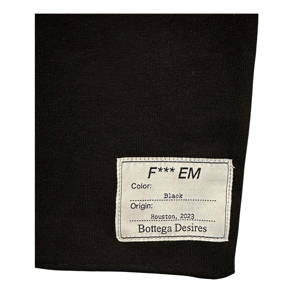 Bottega Desires Fuck Em Black Tee by Bottega Desires - NWAHYPE No.1 for streetwear T-Shirts in USA