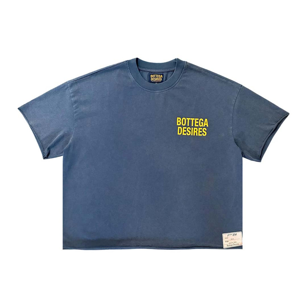 Bottega Desires Fuck Em Navy Yellow Tee by Bottega Desires - NWAHYPE No.1 for streetwear T-Shirts in USA