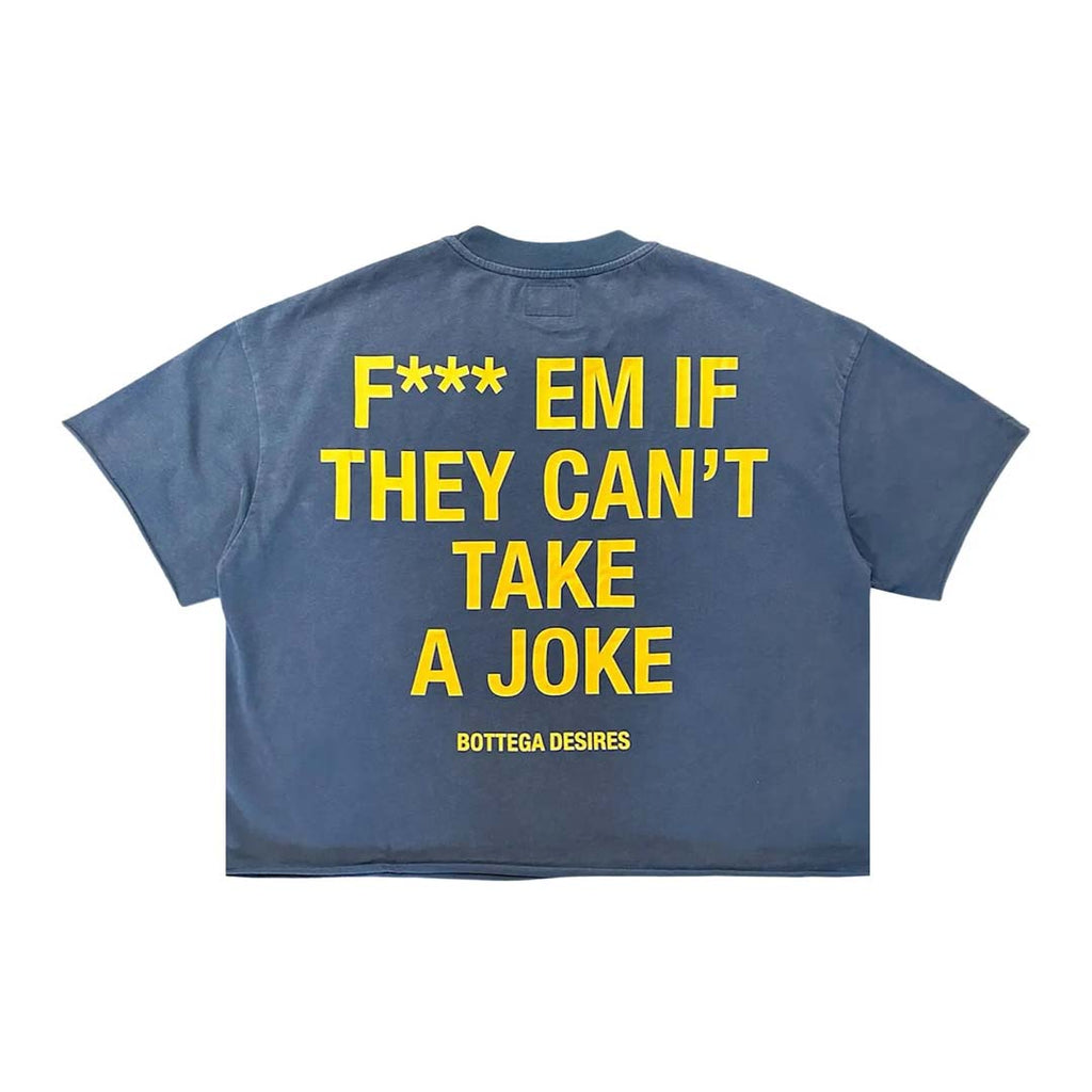 Bottega Desires Fuck Em Navy Yellow Tee by Bottega Desires - NWAHYPE No.1 for streetwear T-Shirts in USA