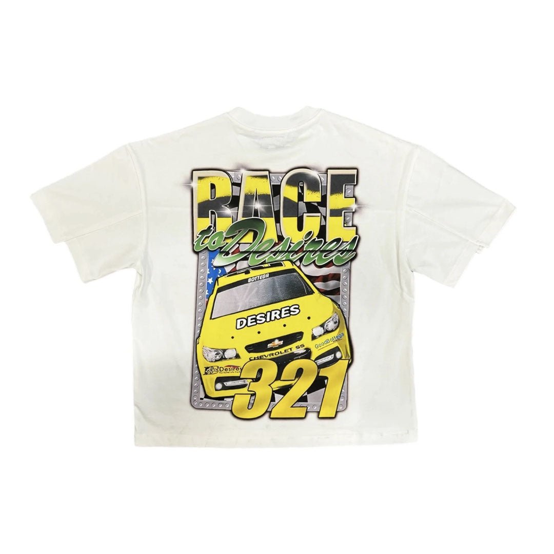 Bottega Desires Race White tee by Bottega Desires - NWAHYPE No.1 for streetwear T-Shirts in USA