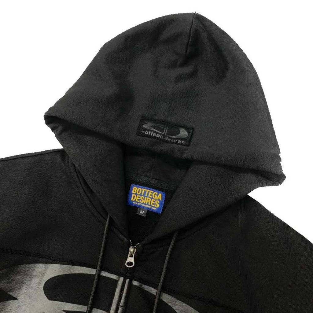 Bottega Desires Tech Zip Up Jacket Black by Bottega Desires - NWAHYPE No.1 for streetwear Hoodies in USA
