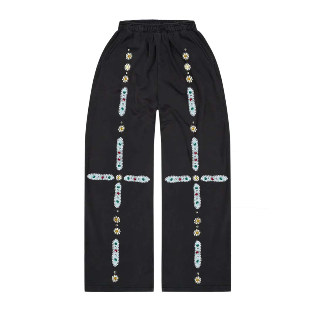 Bravest Black Sapphire Baggy Sweatpants by Bravest Studios - NWAHype No.1 for streetwear Pants in USA