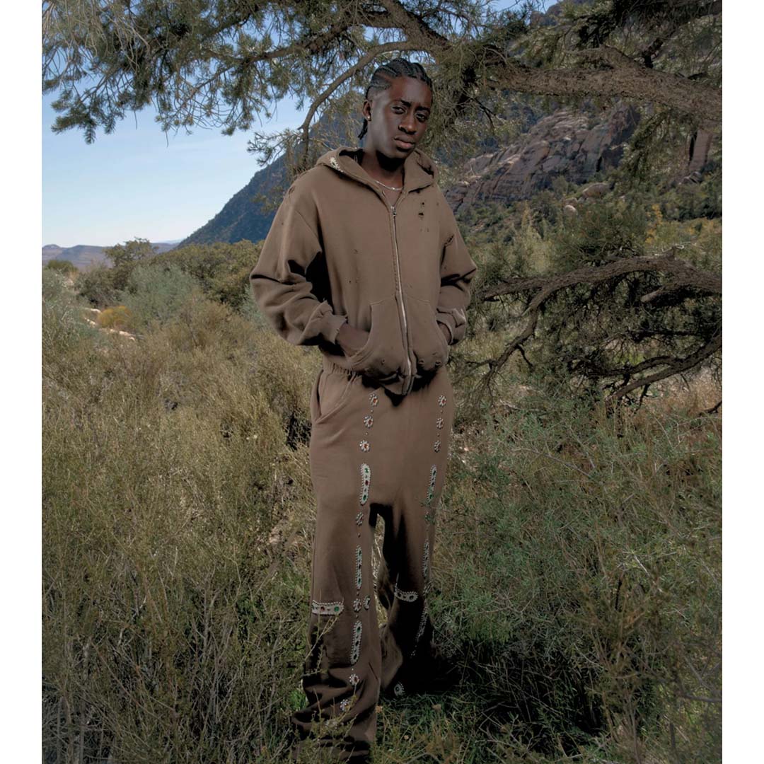 Bravest Brown Sapphire Baggy Sweatpants by Bravest Studios - NWAHype No.1 for streetwear Pants in USA