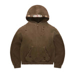 Bravest Brown Sapphire Zip Up Hoodie by Bravest Studios - NWAHype No.1 for streetwear Pants in USA