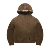 Bravest Brown Sapphire Zip Up Hoodie by Bravest Studios - NWAHype No.1 for streetwear Pants in USA