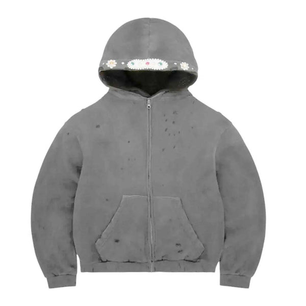 Bravest Grey Sapphire Zip Up Hoodie by Bravest Studios - NWAHYPE No.1 for streetwear Hoodies in USA