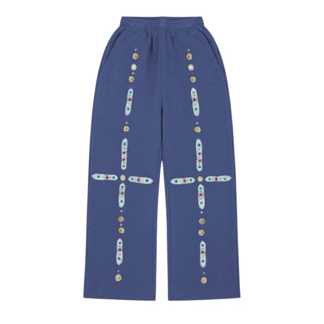 Bravest Sapphire Blue Baggy Sweatpants by Bravest Studios - NWAHype No.1 for streetwear Pants in USA