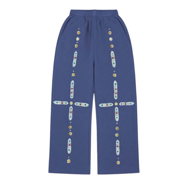 Bravest Sapphire Blue Baggy Sweatpants by Bravest Studios - NWAHype No.1 for streetwear Pants in USA