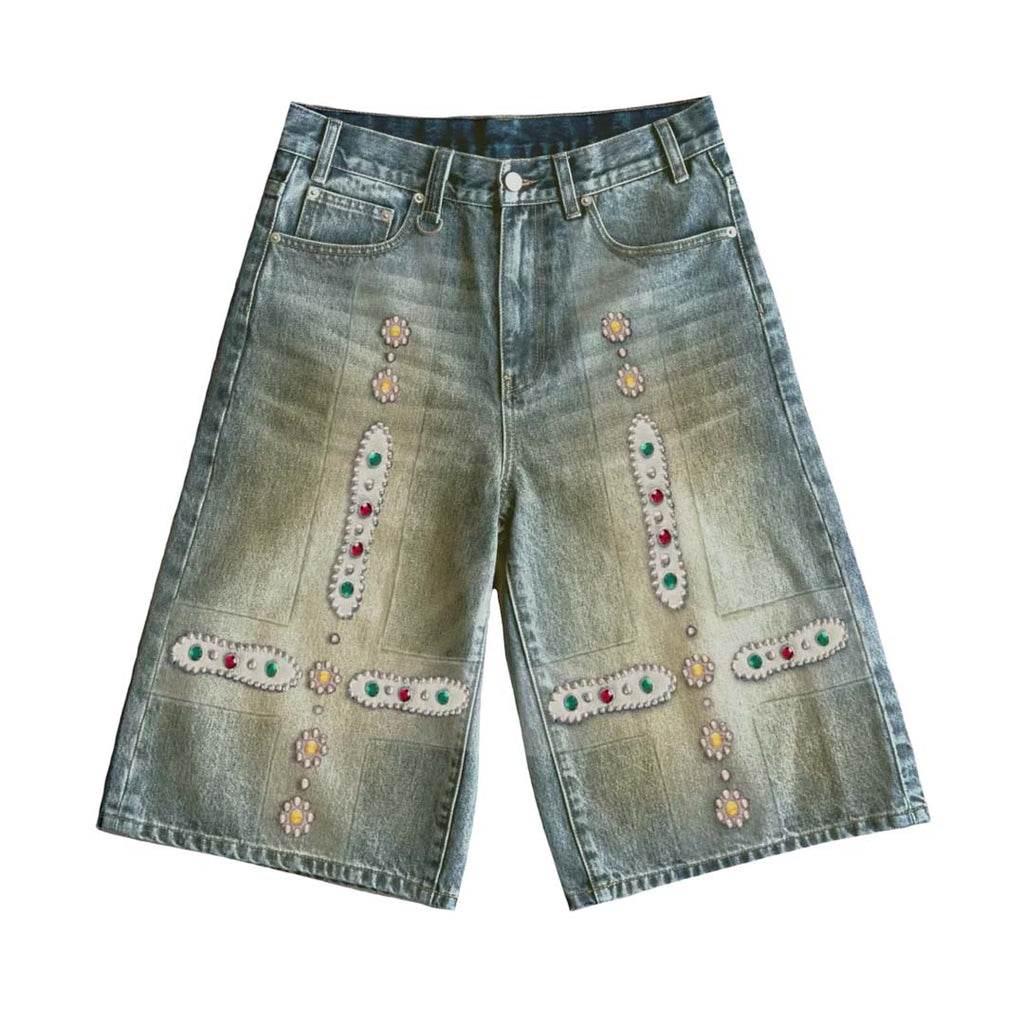 Bravest Sapphire Blue Denim Shorts by Bravest Studios - NWAHYPE No.1 for streetwear Shorts in USA