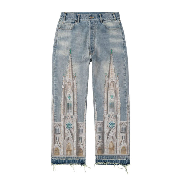 Bravest Studios Blue Cathedral Denim Jeans by Bravest Studios - NWAHype 1 for streetwear Pants in USA