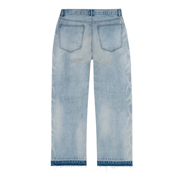 Bravest Studios Blue Tribal Denim Jeans by Bravest Studios - NWAHype 1 for streetwear Pants in USA