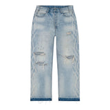 Bravest Studios Blue Tribal Denim Jeans by Bravest Studios - NWAHype 1 for streetwear Pants in USA