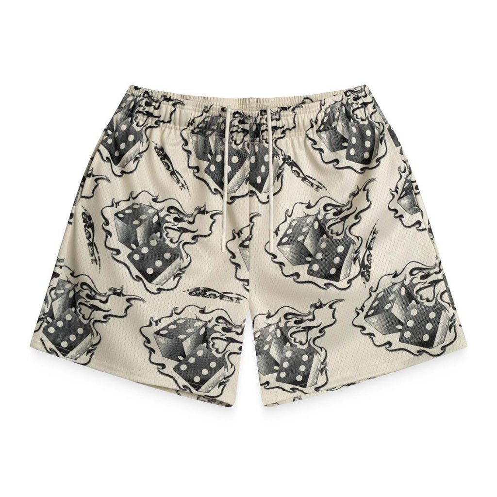 Bravest Studios Cream Dice Shorts by Bravest Studios - NWAHYPE No.1 for streetwear Shorts in USA