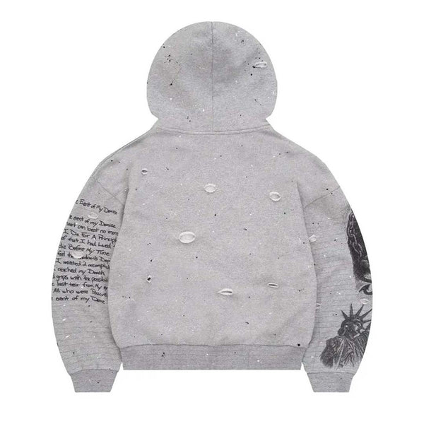 Bravest Studios Grey Sketch Hoodie by Bravest Studios - NWAHype No.1 for streetwear Hoodies in USA