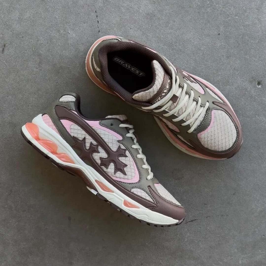 Bravest Studios Kross Kountry Runner Brown Pink Cherry by Bravest Studios - NWAHYPE No.1 for streetwear Sneakers in USA