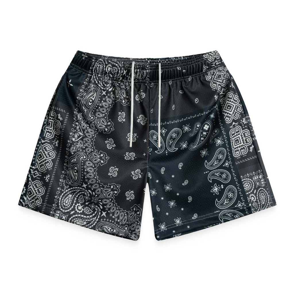 Bravest Studios Patchwork Paisley Shorts Black by Bravest Studios - NWAHYPE No.1 for streetwear Shorts in USA
