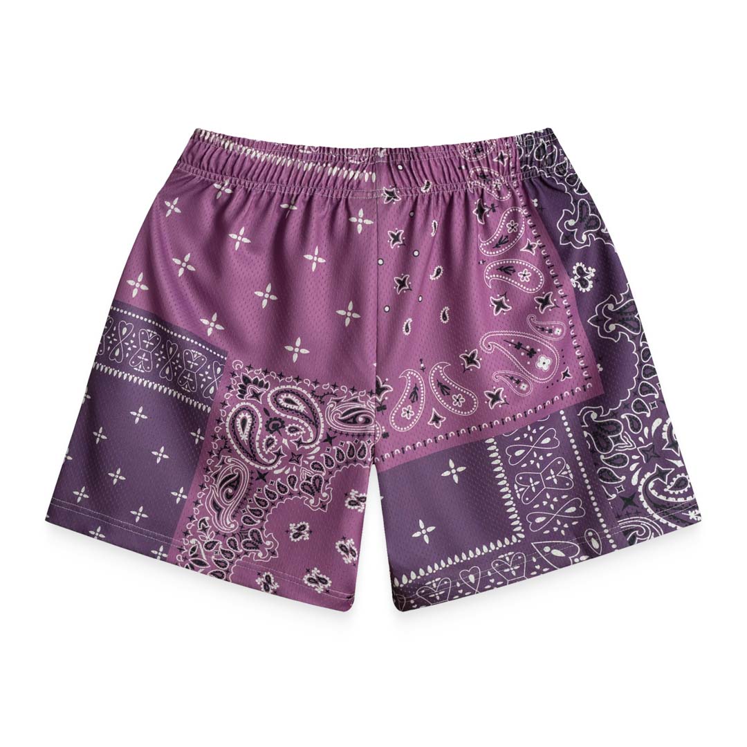 Bravest Studios Patchwork Paisley Shorts Purple by Bravest Studios - NWAHYPE No.1 for streetwear Shorts in USA