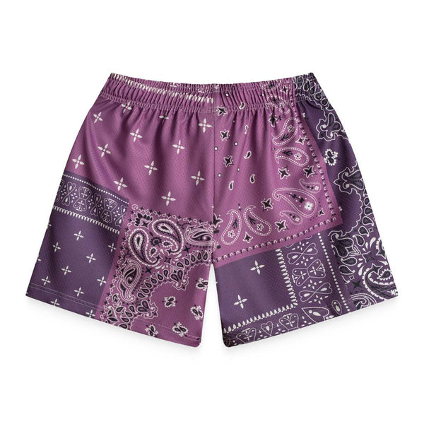 Bravest Studios Patchwork Paisley Shorts Purple by Bravest Studios - NWAHYPE No.1 for streetwear Shorts in USA