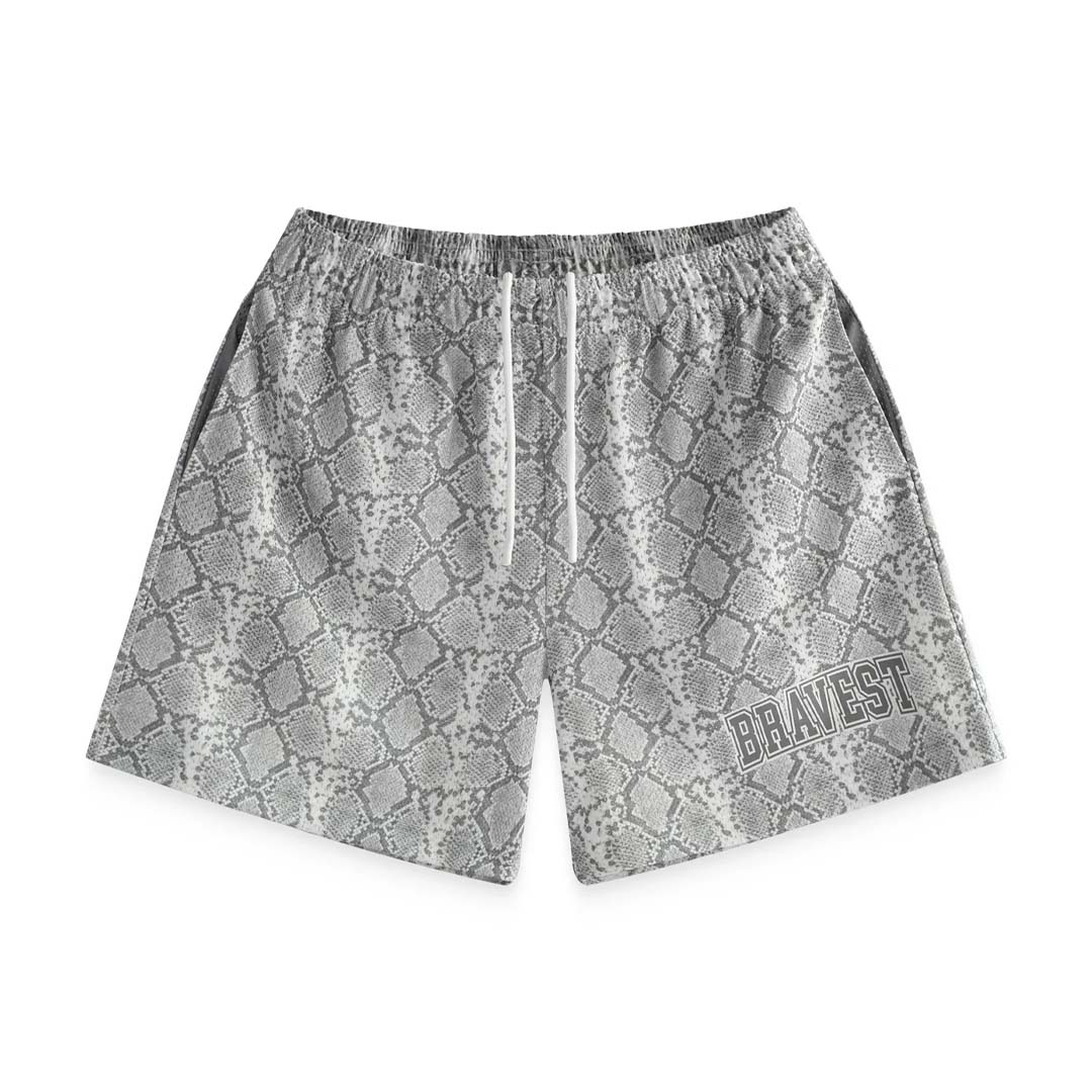 Bravest Studios Snakeskin Grey Shorts by Bravest Studios - NWAHype No.1 for streetwear Shorts in USA