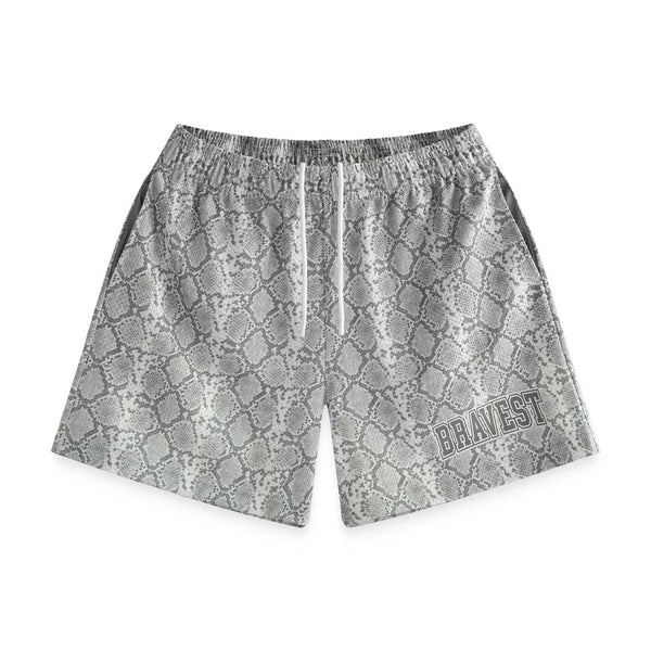 Bravest Studios Snakeskin Grey Shorts by Bravest Studios - NWAHype No.1 for streetwear Shorts in USA