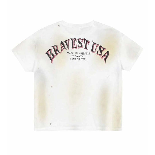 Bravest Studios White Crest Tee by Bravest Studios - NWAHYPE No.1 for streetwear T-Shirts in USA