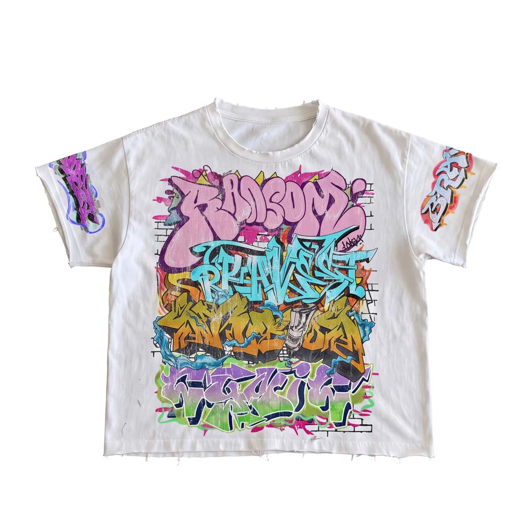 Bravest Studios White Graffiti Tee by Bravest Studios - NWAHYPE No.1 for streetwear T-Shirts in USA