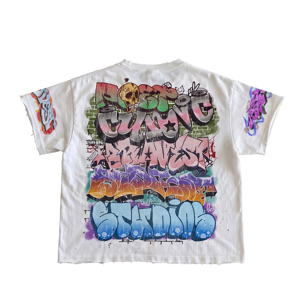 Bravest Studios White Graffiti Tee by Bravest Studios - NWAHYPE No.1 for streetwear T-Shirts in USA