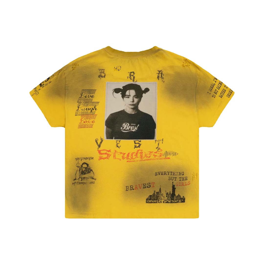 Bravest Studios Yellow Heirloom Tee by Bravest Studios - NWAHYPE No.1 for streetwear T-Shirts in USA