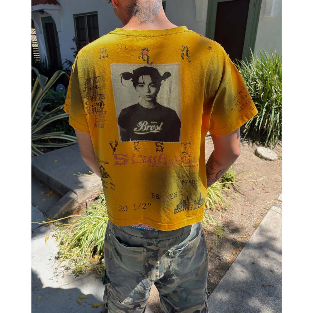 Bravest Studios Yellow Heirloom Tee by Bravest Studios - NWAHYPE No.1 for streetwear T-Shirts in USA