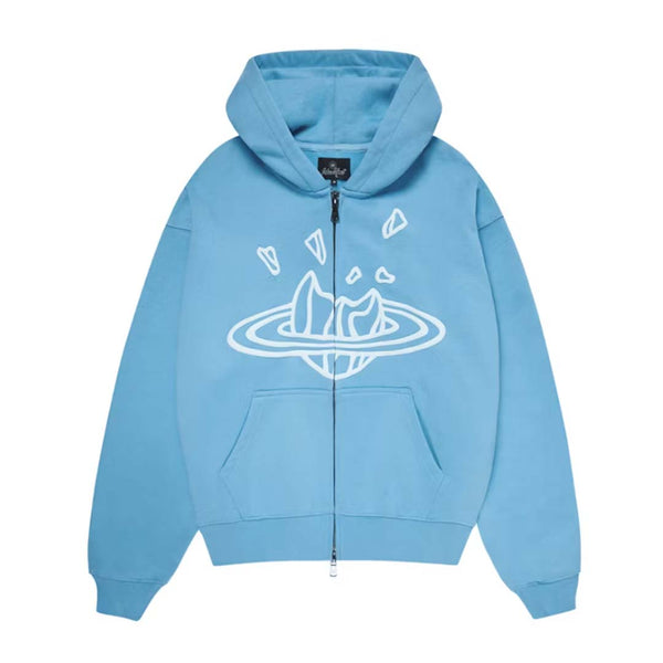 Broken Planet Zip - Up Hoodie Light Blue by Broken Planet - NWAHYPE No.1 for streetwear Hoodies in USA