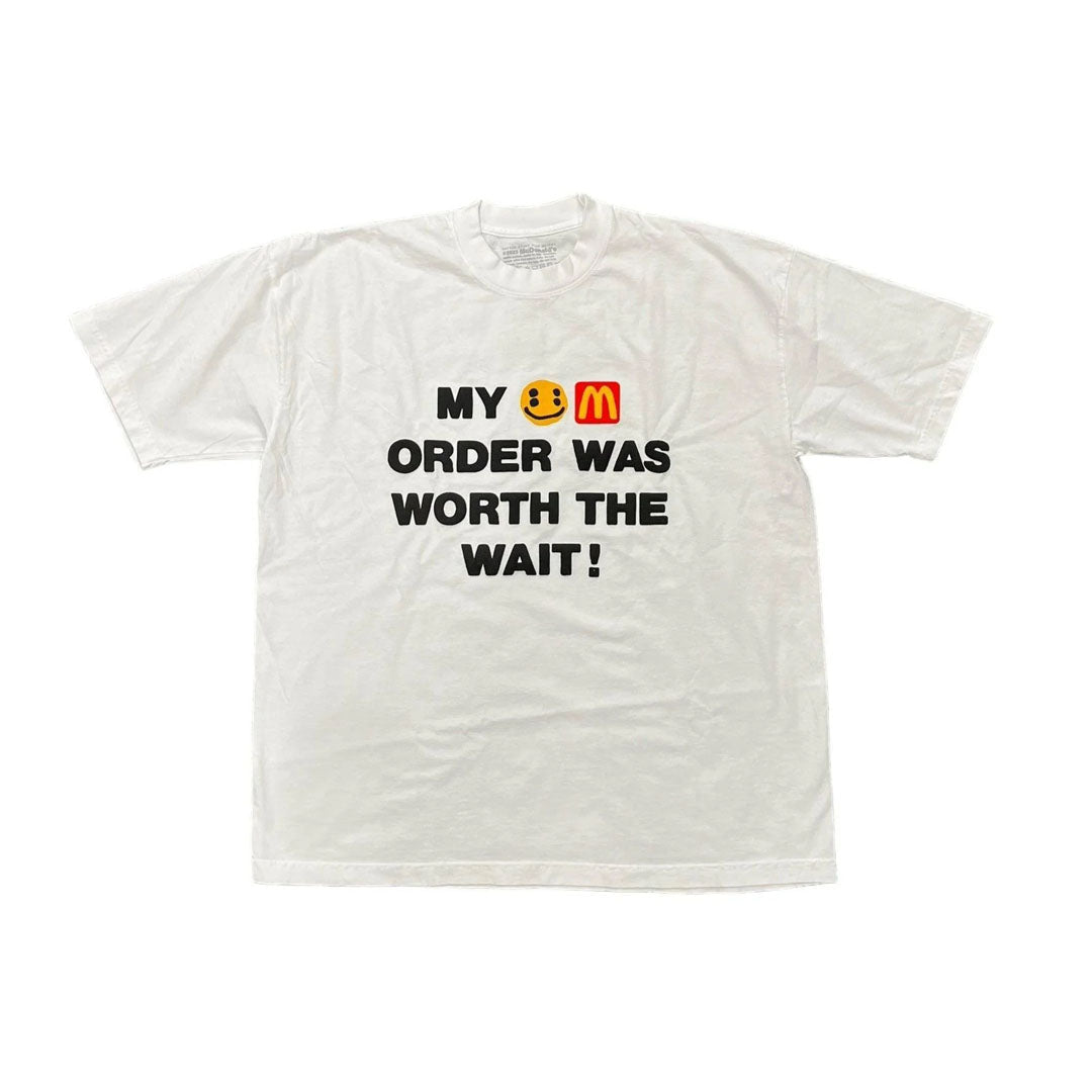 Cactus Plant Flea Market x McDonald's Worth The Wait Tee White by Cactus Plant Flea Market - NWAHype No.1 for streetwear