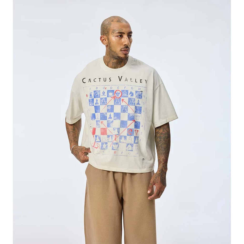 Cactus Valley Chess Tee White by Cactus Valley - NWAHYPE No.1 for streetwear T-Shirts in USA