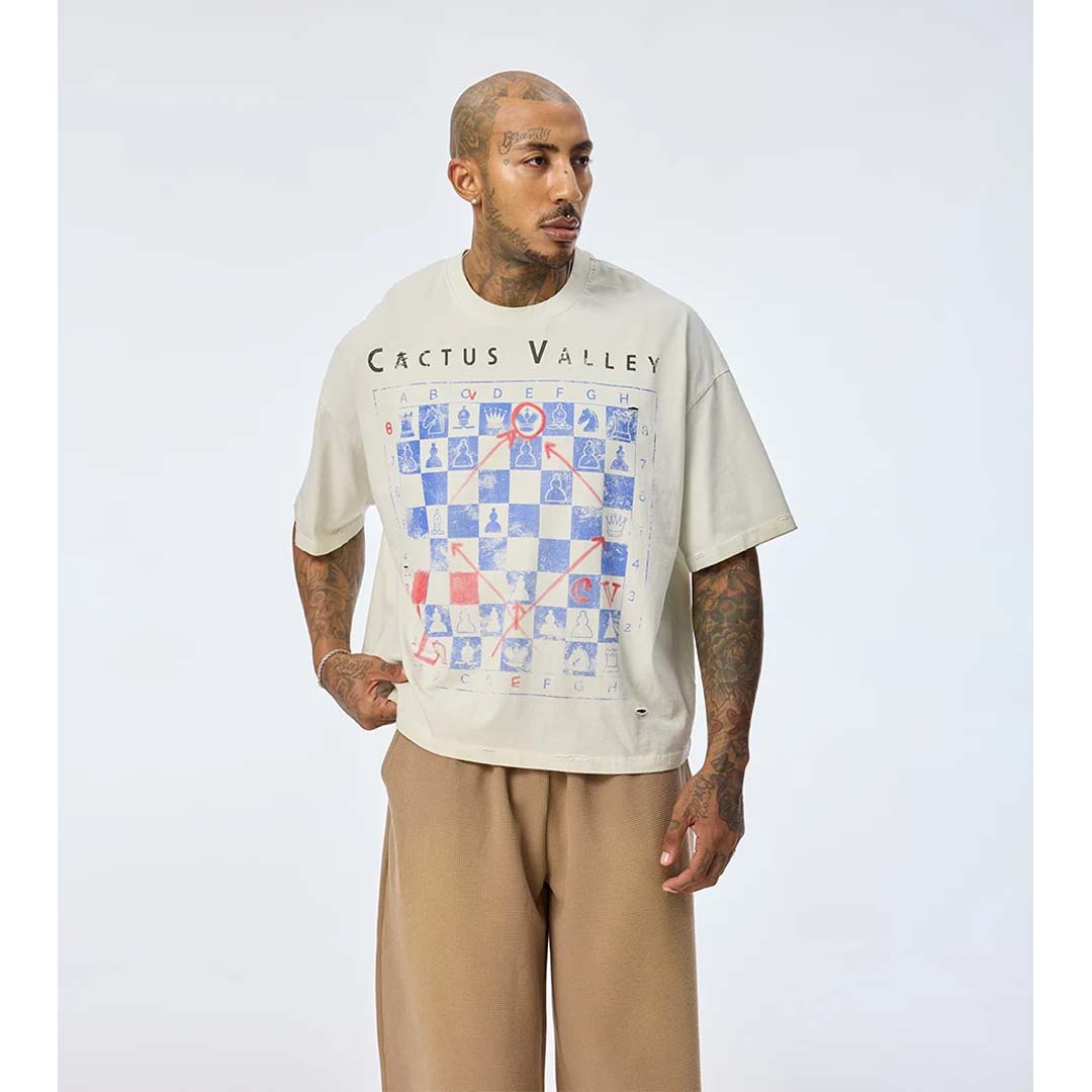 Cactus Valley Chess Tee White by Cactus Valley - NWAHYPE No.1 for streetwear T-Shirts in USA