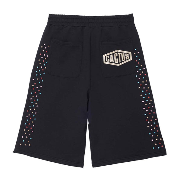 Cactus Valley Crystal Cactus Sweat Shorts Black by Cactus Valley - NWAHYPE No.1 for streetwear Shorts in USA