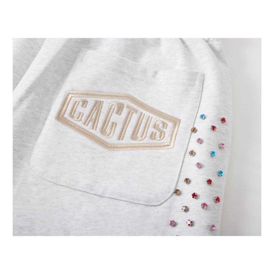 Cactus Valley Crystal Cactus Sweat Shorts Grey by Cactus Valley - NWAHYPE No.1 for streetwear Shorts in USA