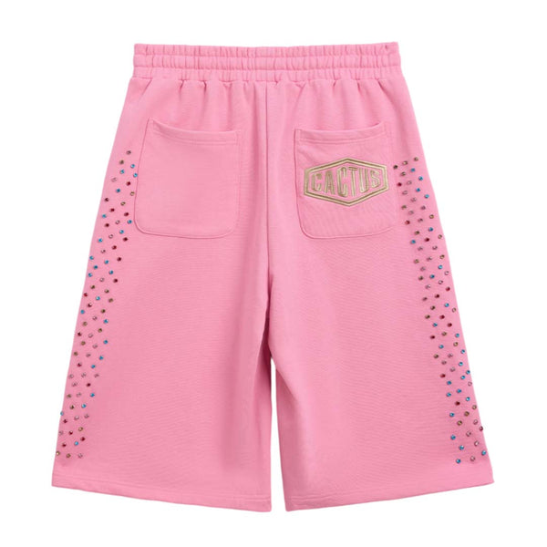Cactus Valley Crystal Cactus Sweat Shorts Pink by Cactus Valley - NWAHYPE No.1 for streetwear Shorts in USA