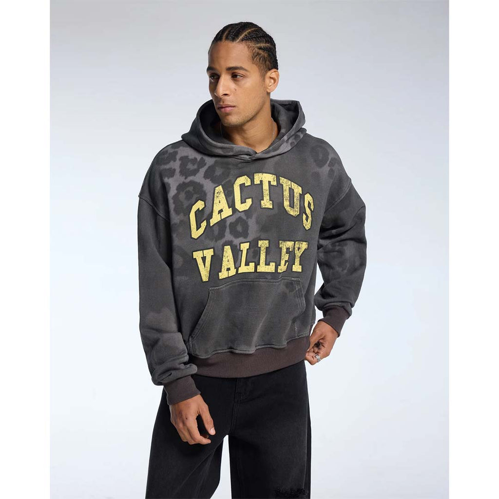 Cactus Valley Faded Leopard Black Yellow Hoodie by Cactus Valley - NWAHYPE No.1 for streetwear Hoodies in USA