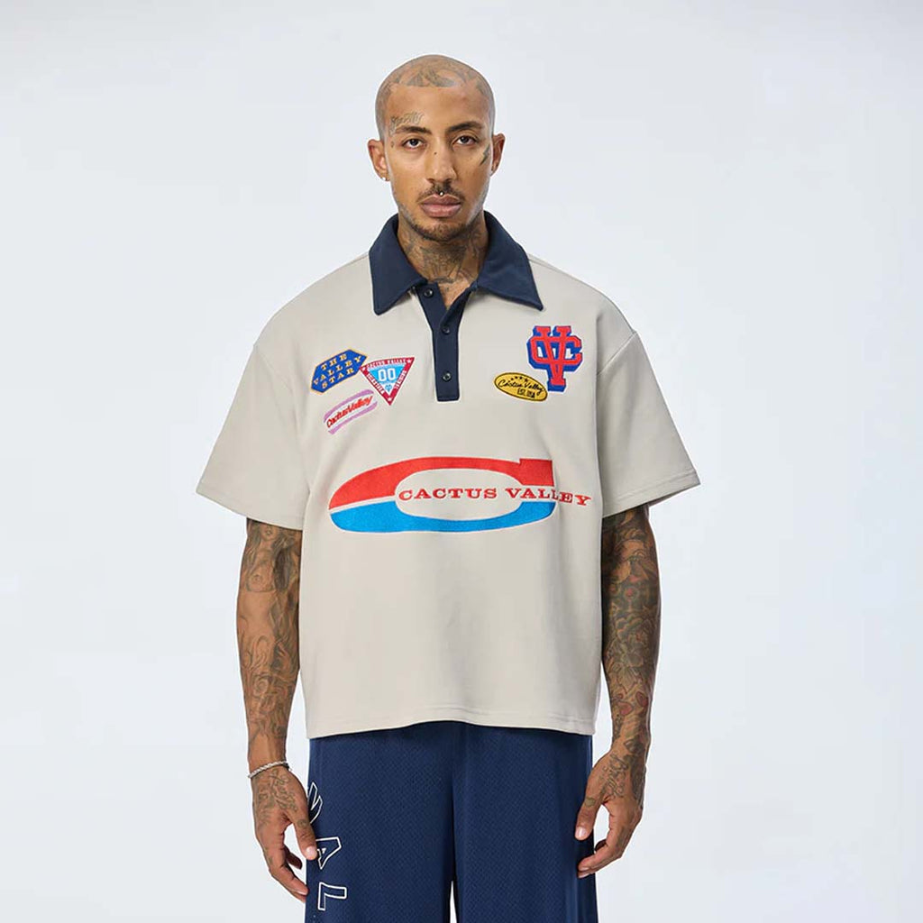 Cactus Valley Patch Polo Shirt Cream by Cactus Valley - NWAHYPE No.1 for streetwear T-Shirts in USA